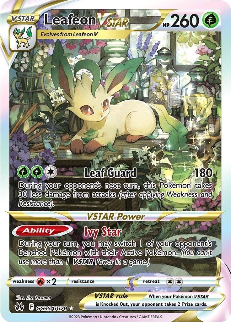 Crown Zenith Leafeon VSTAR Pokémon card